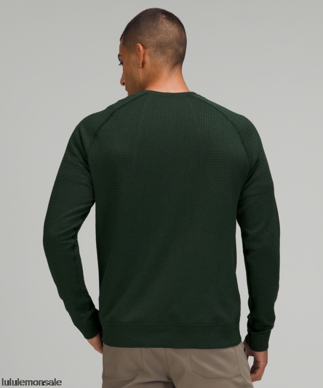 Lululemon Deutschland DELULU667 | Lululemon Deutschland Rainforest Green Engineered Warm Long Sleeve Crew